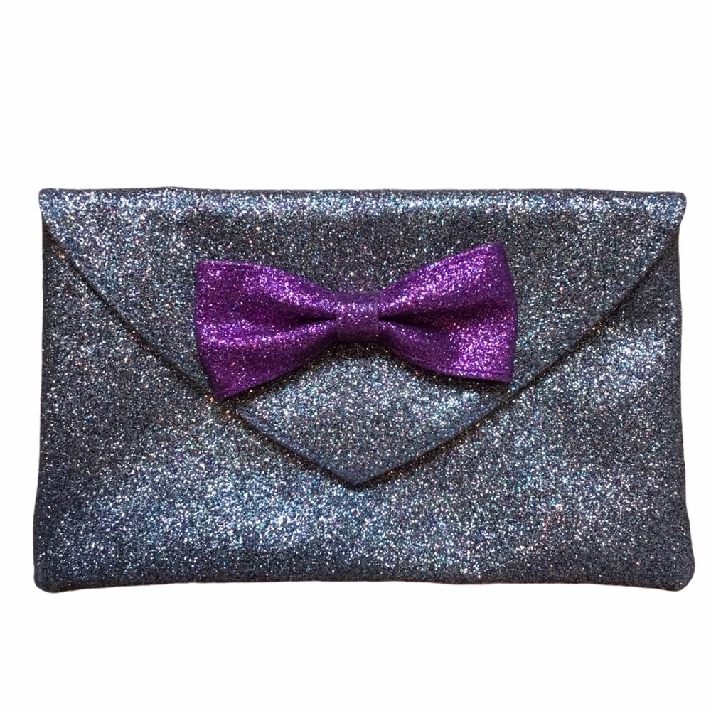 Anthropologie Miss Albright Sparkle Bow Clutch
